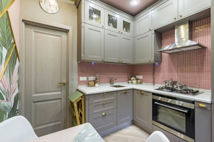 Cabinets in two rows