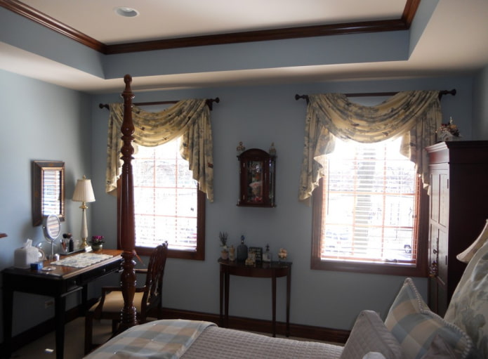 throws in the bedroom interior