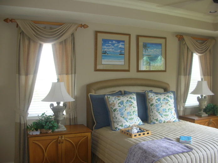 throws in the bedroom interior