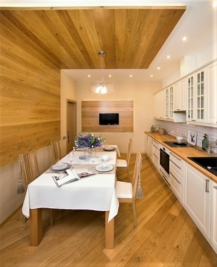 laminate ceiling, walls and floor