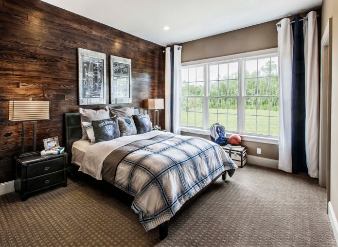 dark brown walls