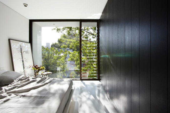 black laminate in the bedroom