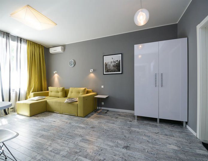 Gray laminate in the interior