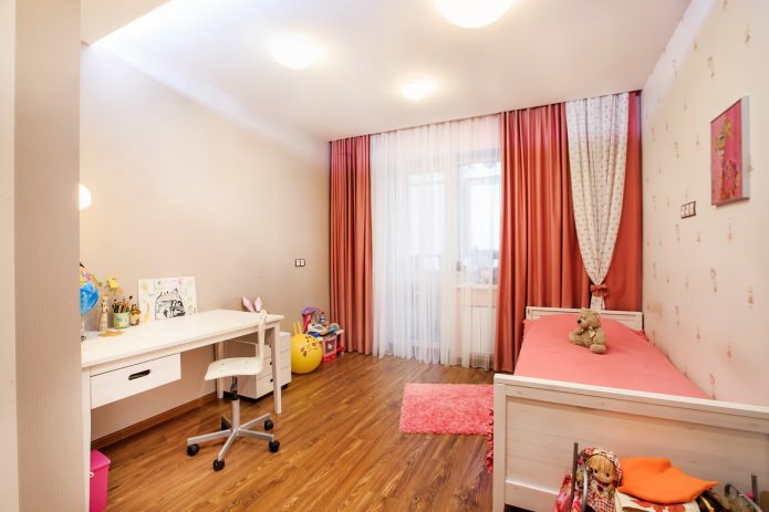 laminate in the interior of the children's room