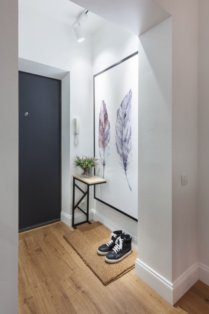 hallway with white walls