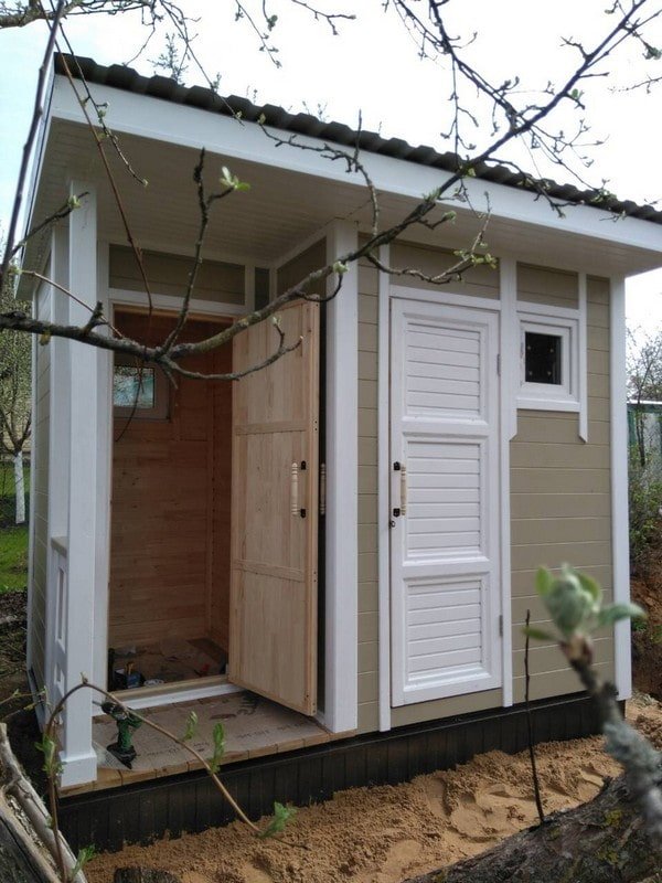 Toilet and shed under one roof