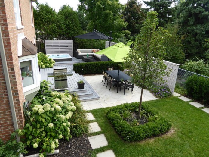 stone area in the garden