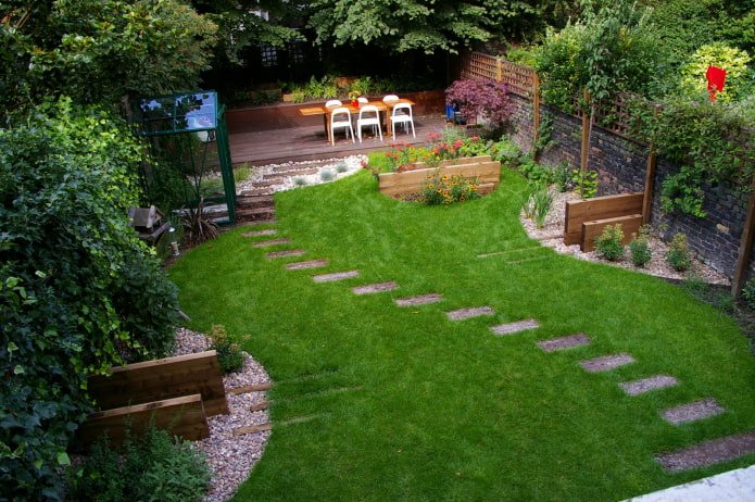 path on the lawn