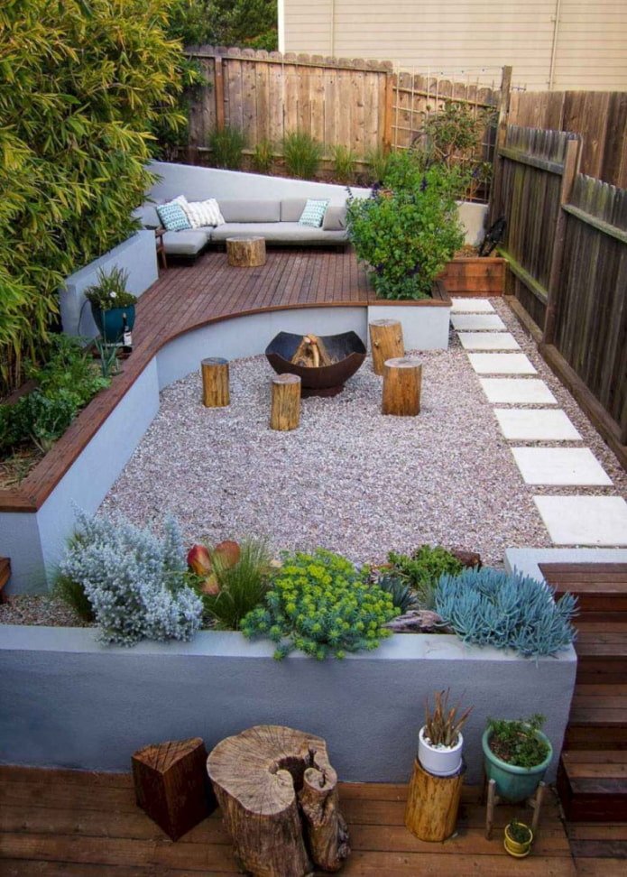 patio on a summer cottage