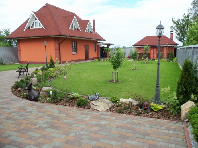 front area of a small plot