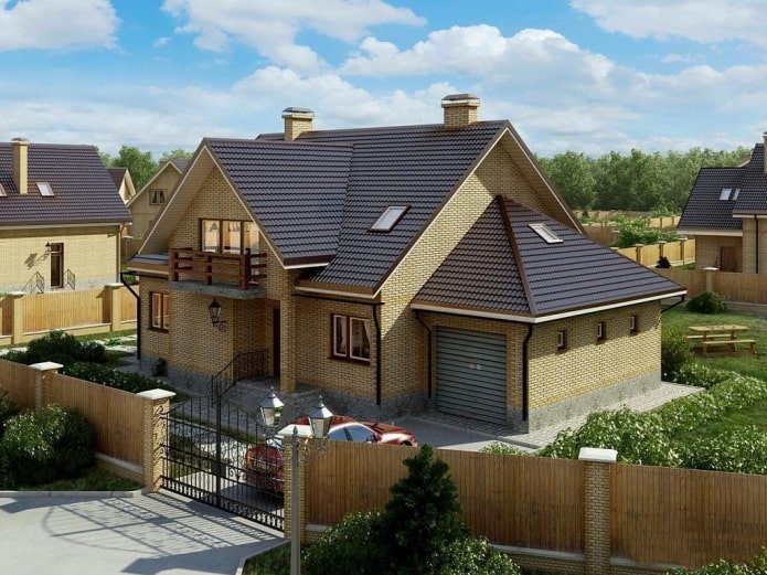 residential house on a small plot