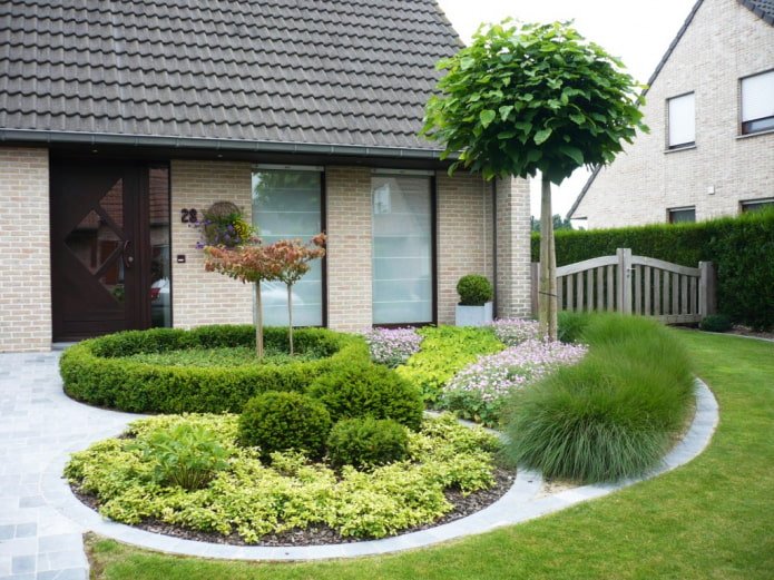 beautiful flower garden near the house