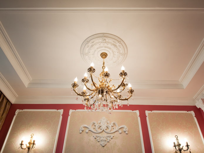 suspended ceiling structure with stucco