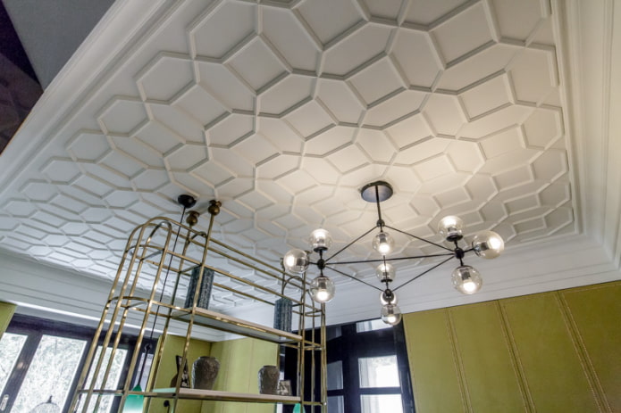 wickerwork on the ceiling