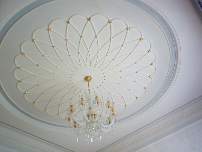 polka-dot stucco on the ceiling