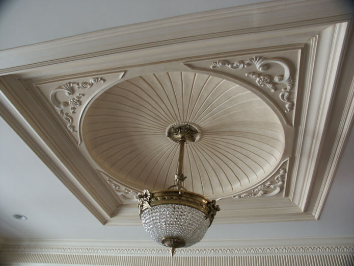 stucco dome on the ceiling