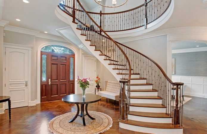 shapes of flights of stairs in the interior of the house