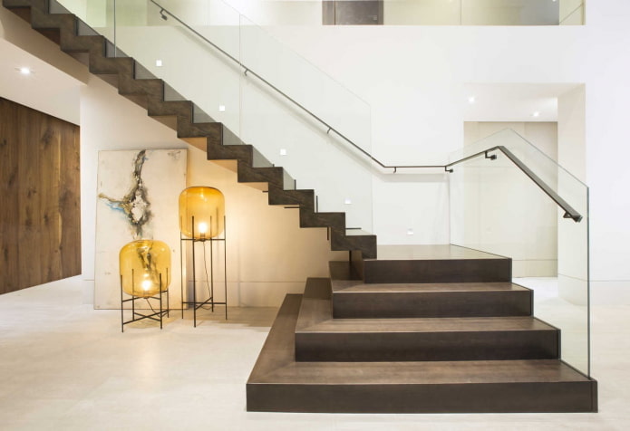 stone staircase in the interior of a private house