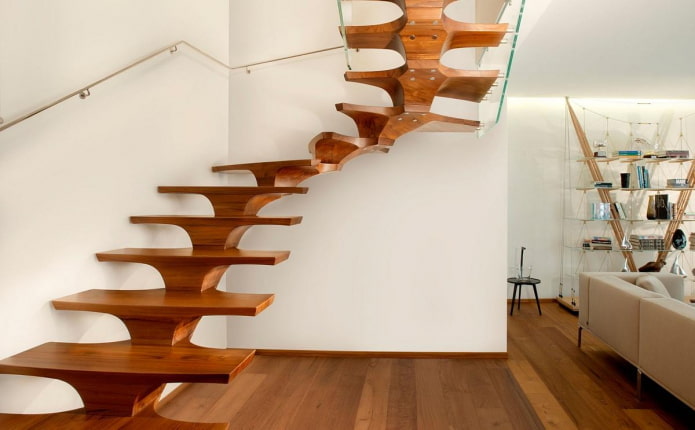 color scheme of the stairs in the interior of the house