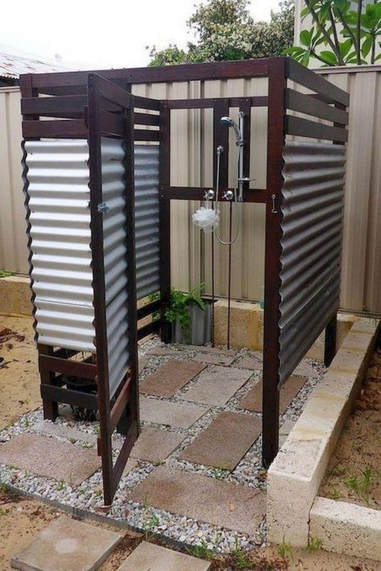 summer shower made of metal