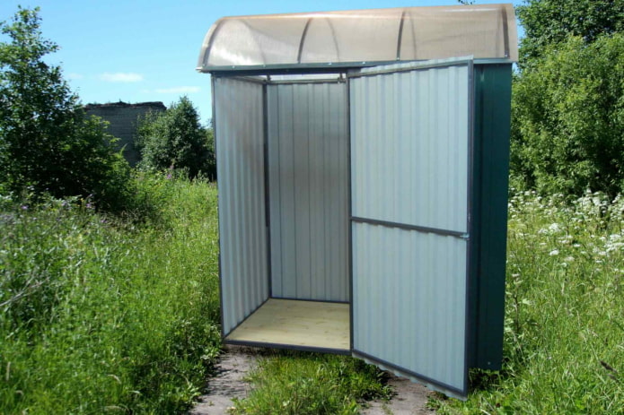 summer shower from corrugated sheet