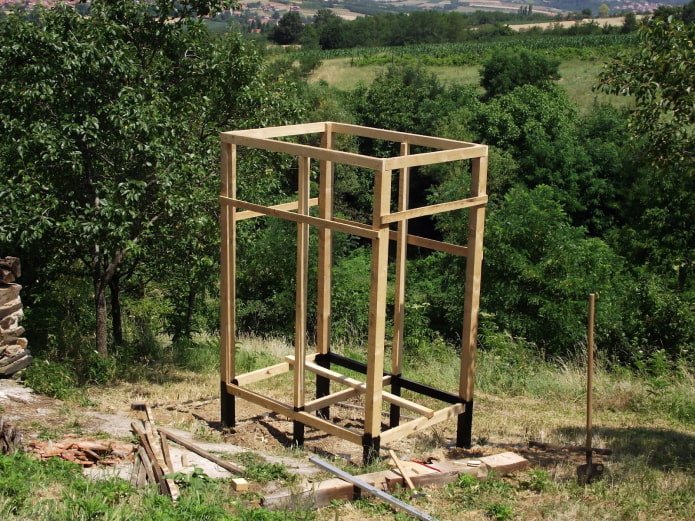 summer shower made of wood