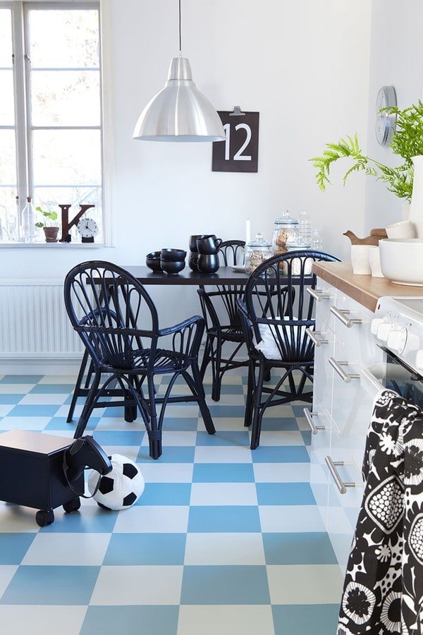linoleum in the kitchen interior