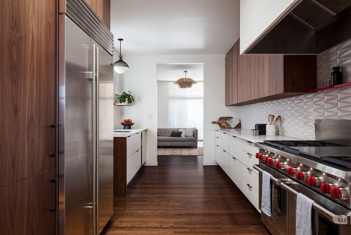 linoleum in the kitchen interior