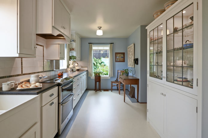 linoleum in the kitchen interior