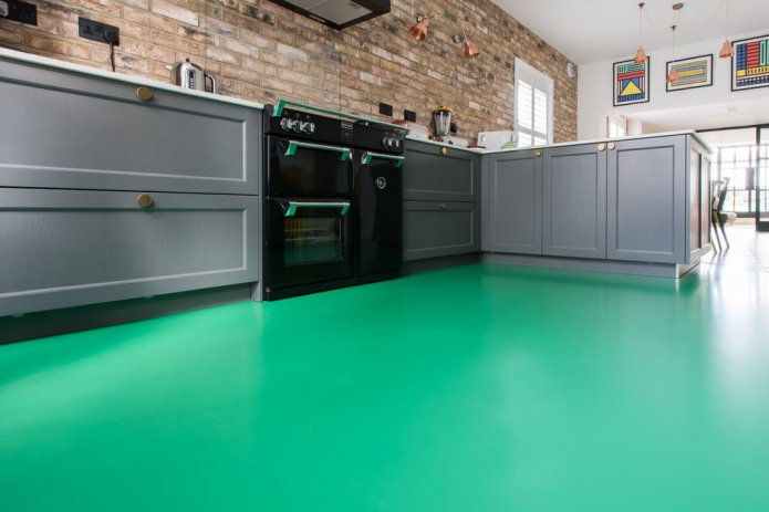 linoleum in the kitchen