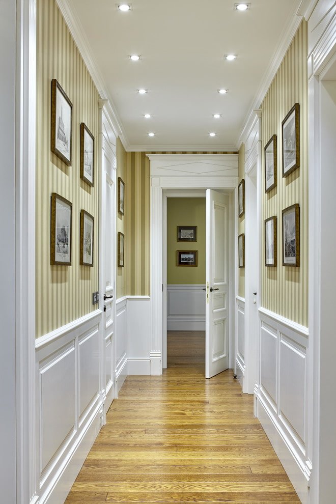 linoleum with imitation laminate in the hallway