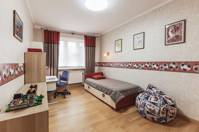 linoleum with imitation laminate in the children's room