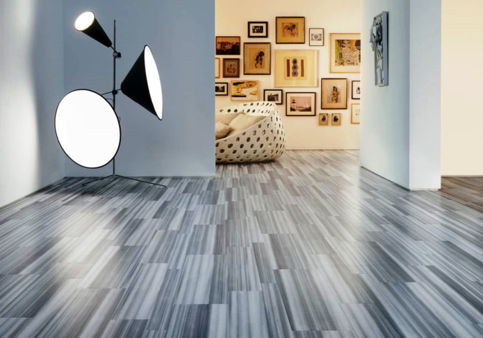 linoleum on the floor in the interior