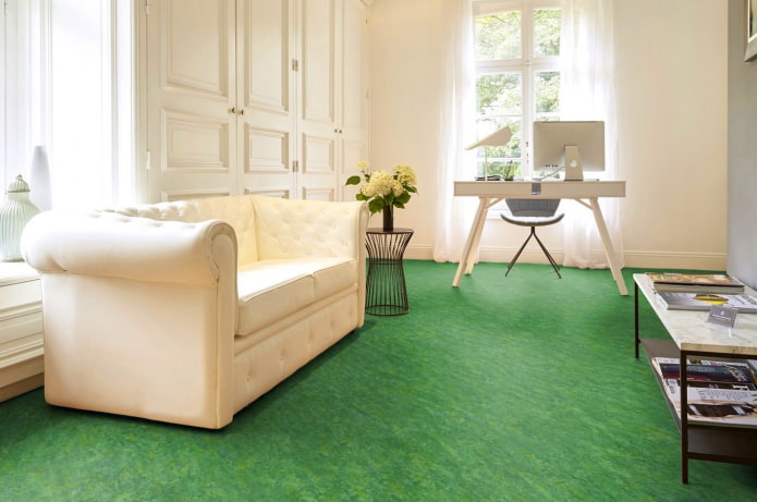 green linoleum