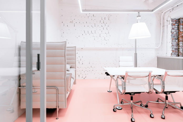 pink linoleum in interior