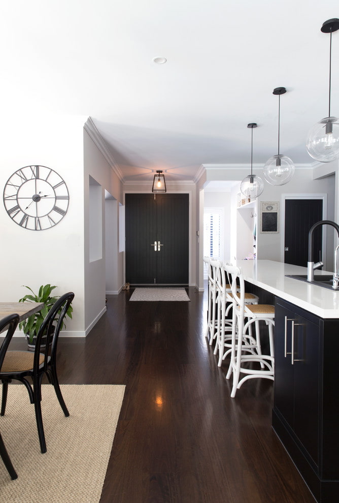 Wenge linoleum in the interior