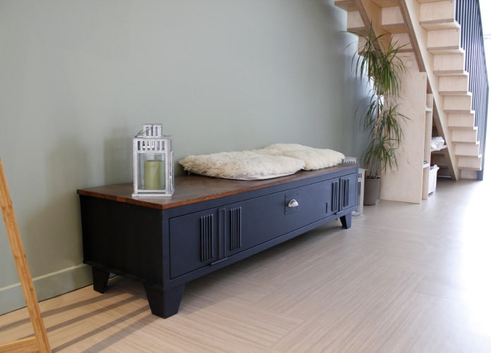 linoleum on the floor in the loft style interior