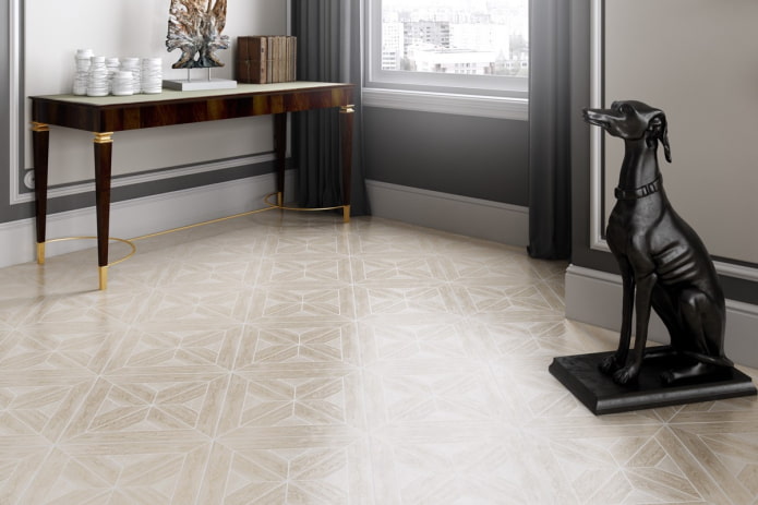 linoleum on the floor