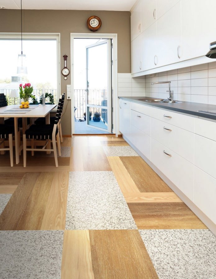multi-textured linoleum in the interior