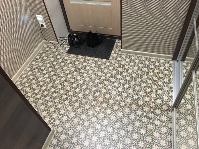 linoleum with a pattern