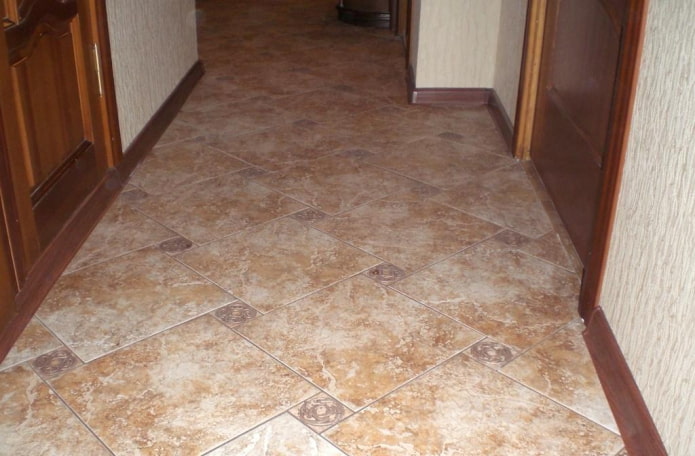 linoleum under the tile