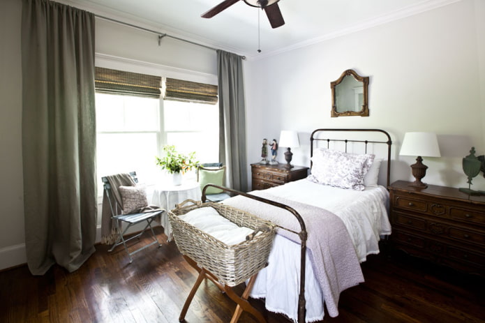 linen curtains in the Provence style