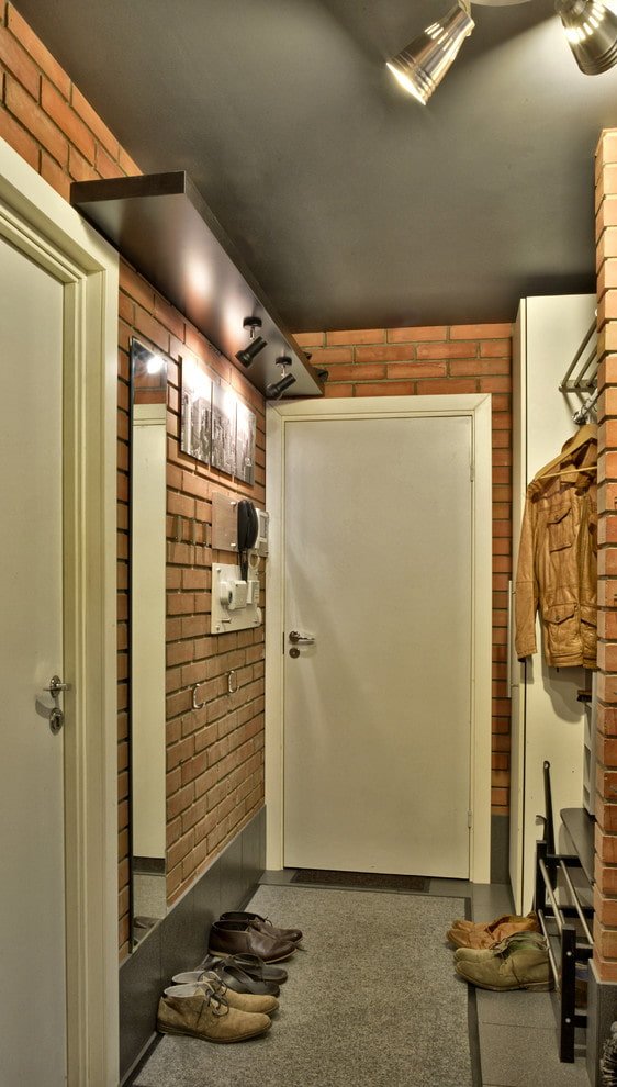 hallway in a Khrushchevka in the loft style