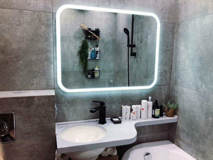 bathroom in loft style