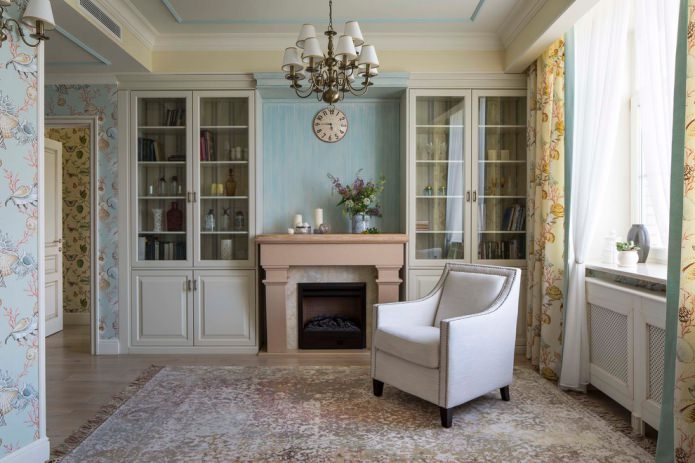 classic chandelier with white shades