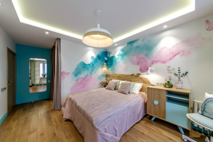 bedspread on the bed
