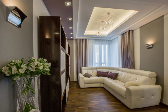 chandelier in the living room interior
