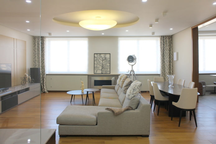 chandelier in the living room interior