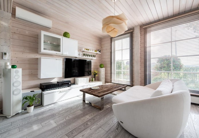 chandeliers on the ceiling in the living room design