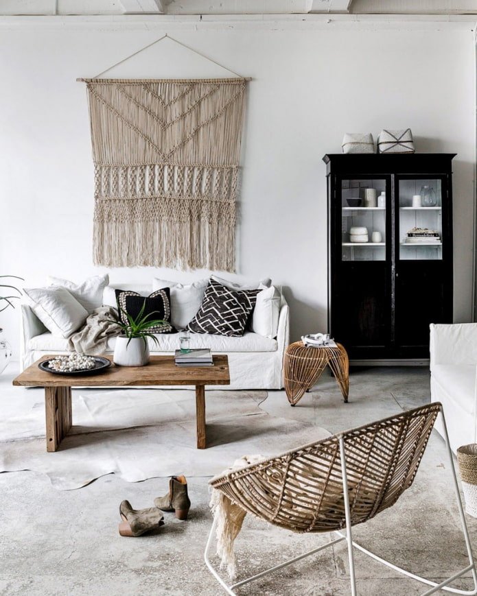 macrame in Scandi style